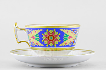 Чашка с блюдцем чайная ф. Александрия рис. Готический