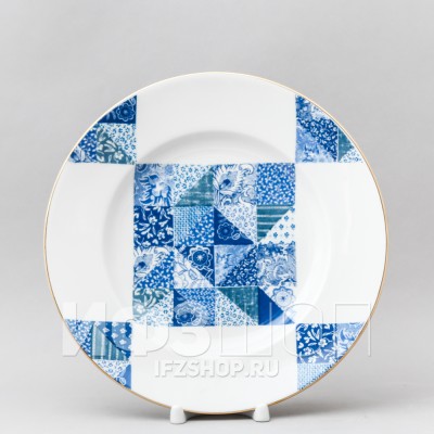 Комплект плоских тарелок 24 см рис. Квилт, 6 предметов