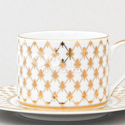 Чашка с блюдцем чайная ф. Соло рис. Сетка-джаз (265 мл)