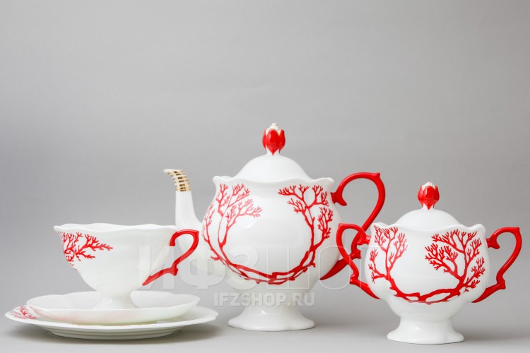 Сервиз чайный ф. Наташа рис. Коралл, 20 предметов в Москве