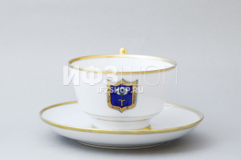 Чашка с блюдцем чайная ф. Александрия рис. Коттеджный