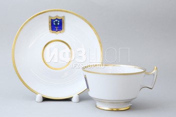 Чашка с блюдцем чайная ф. Александрия рис. Коттеджный