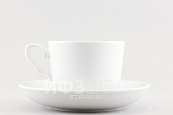 Чашка с блюдцем чайная ф. Кирмаш рис. Белый