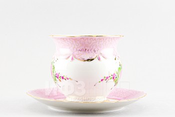 Чашка с блюдцем чайная ф. Ольга рис. Художественная роспись (вариант 2)