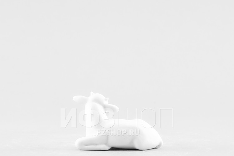 Бычок-малыш Белый (высота 3.5 см) 