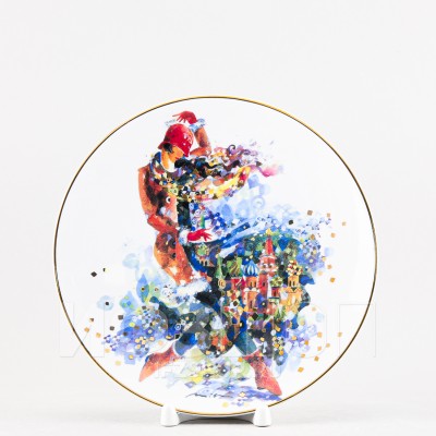 Декоративная тарелка 19.5 см рис. Зимняя Москва