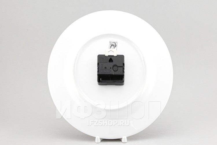 Часы на тарелке рис. Листья монстеры 