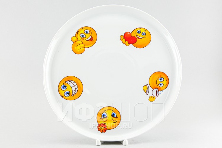 Блюдо для пиццы/пирога ф. Идиллия рис. Смайлики, 30 см 