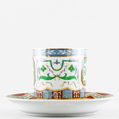 Чашка с блюдцем чайная ф. Гербовая рис. Античный