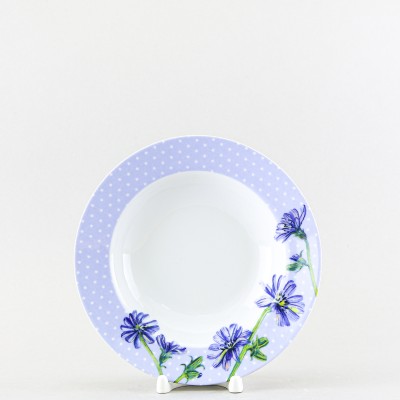 Тарелка глубокая 20 см ф. Идиллия рис. Ситец. Цикорий