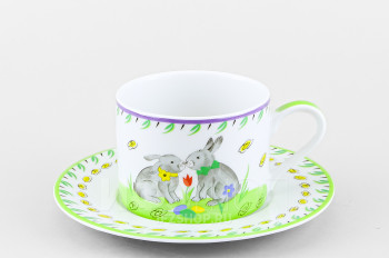 Чашка с блюдцем чайная ф. Соло рис. Цветная Пасха