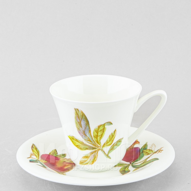 Чашка с блюдцем чайная ф. Сад рис. Гранаты (микс) в Москве