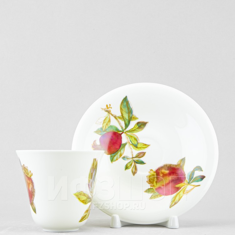Чашка с блюдцем чайная ф. Сад рис. Гранаты (микс) в Москве