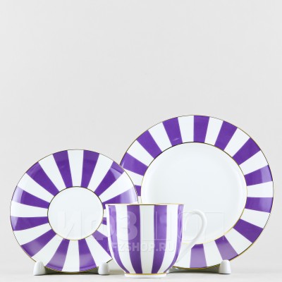 Комплект кофейный ф. Ландыш рис. Да и нет (фиолетовый)