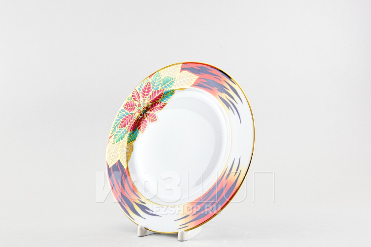 Тарелка плоская 21.5 см ф. Европейская-2 рис. Пуансеттия 