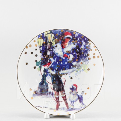 Декоративная тарелка 19.5 см рис. Вечернее свидание на Пушке