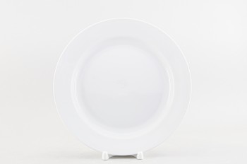 Тарелка плоская 24 см ф. Гладкий край рис. Белый