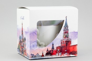 Чашка с блюдцем кофейная ф. Ландыш рис. Золотой кантик в подарочной упаковке (Москва)