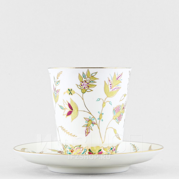 Чашка с блюдцем кофейная ф. Майская рис. Золотые веточки в Москве