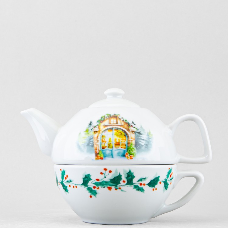 Набор для чая рис. Первый снег, 2 предмета в Москве