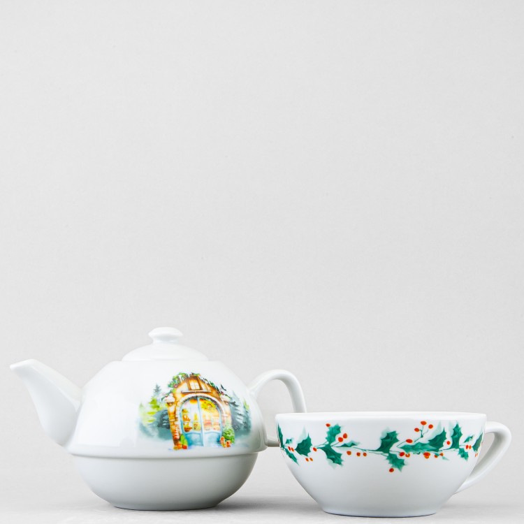 Набор для чая рис. Первый снег, 2 предмета в Москве