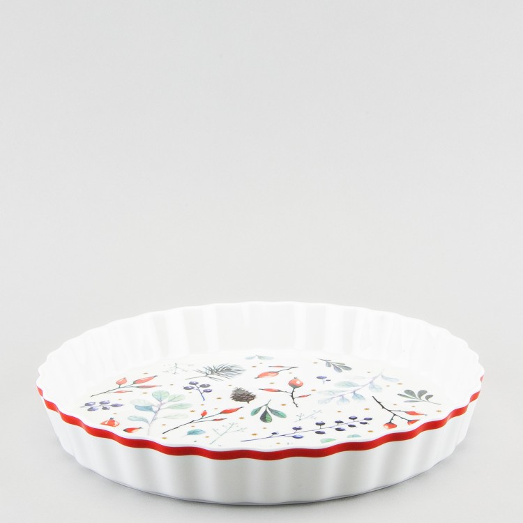 Форма для выпечки круглая 24.5 см рис. Календа Зеленая в Москве