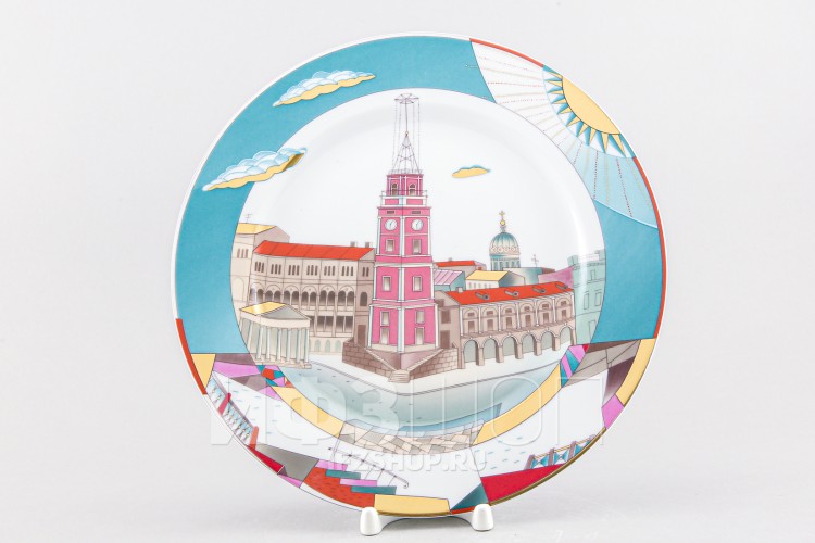 Декоративная тарелка 27 см рис. Невский проспект. Вечернее солнце в Москве