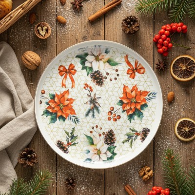 Блюдо для пиццы/пирога ф. Идиллия рис. Праздник, 30 см