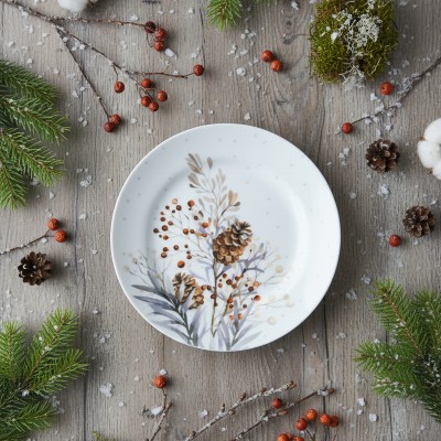 Тарелка плоская 20 см ф. Идиллия рис. Зима