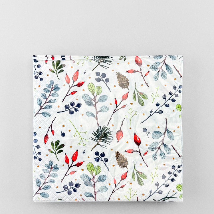 Салфетки бумажные рис. Календа (33 см) в Москве