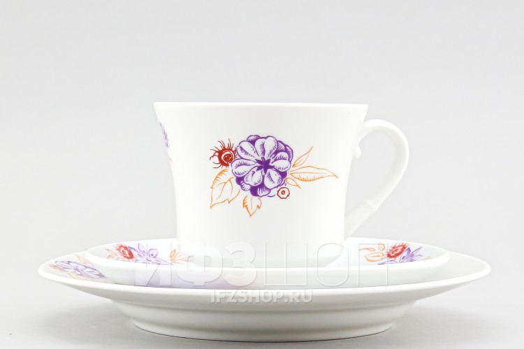 Комплект чайный ф. Банкетная рис. Букет (без золота) 