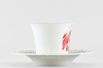 Чашка с блюдцем чайная ф. Юлия рис. Волшебный сад III