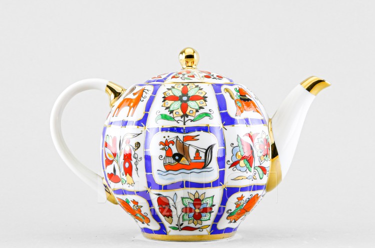 Чайник заварочный ф. Тюльпан рис. Русский лубок в Москве