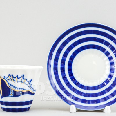 Чашка с блюдцем чайная ф. Лучистая рис. Морские звезды. Звезда