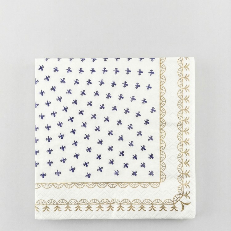 Салфетки бумажные рис. Кобальтовая сетка (33 см) в Москве