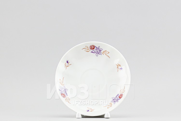 Чашка с блюдцем чайная ф. Тюльпан рис. Букет (без золота) 