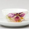 Чашка с блюдцем чайная ф. Белый лебедь рис. Альпийские цветы