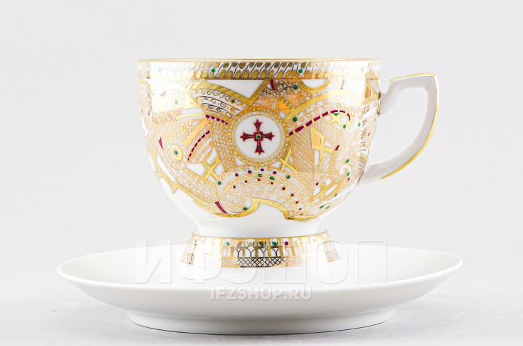 Чашка с блюдцем чайная ф. Анданте рис. Венчальная 