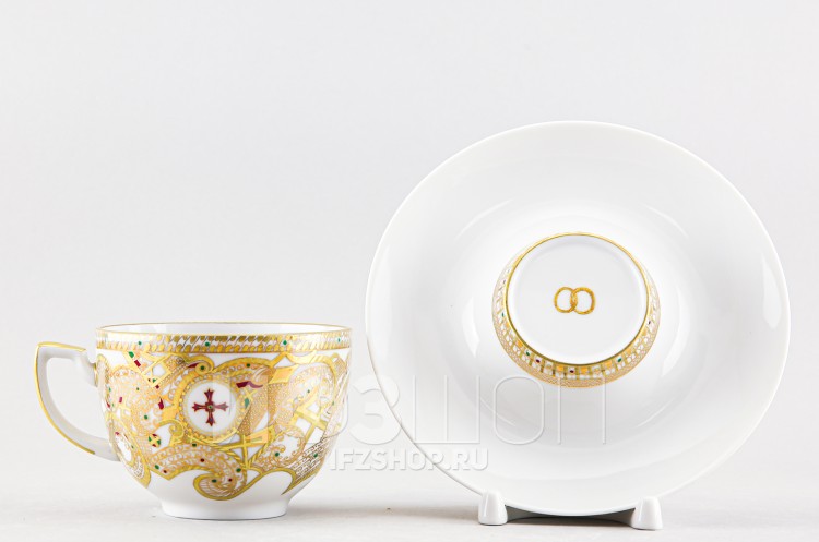 Чашка с блюдцем чайная ф. Анданте рис. Венчальная 