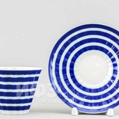 Чашка с блюдцем чайная ф. Лучистая рис. Морские звезды. Крабик