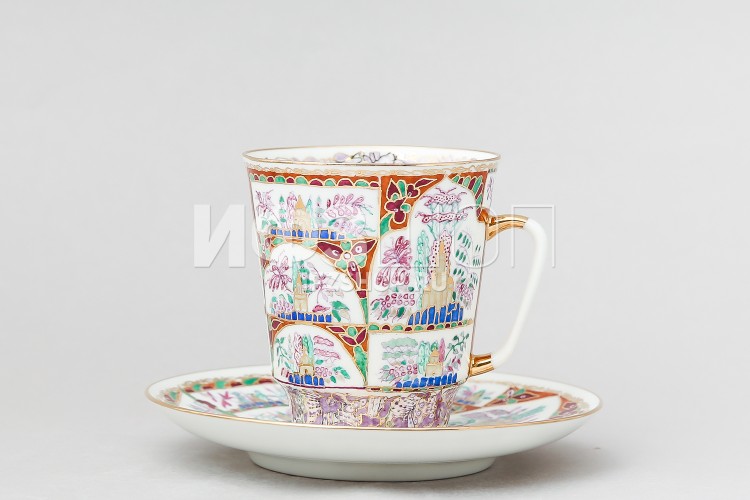 Чашка с блюдцем кофейная ф. Майская рис. Нежные пейзажи в Москве