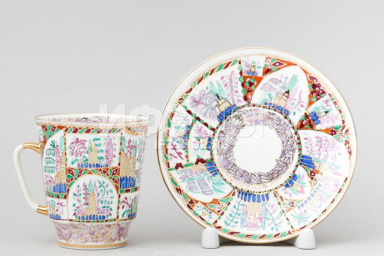 Чашка с блюдцем кофейная ф. Майская рис. Нежные пейзажи в Москве