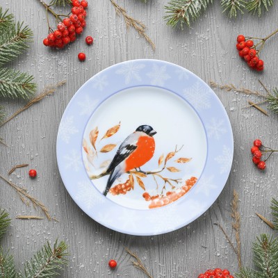 Тарелка плоская 20 см ф. Идиллия рис. Морозное утро