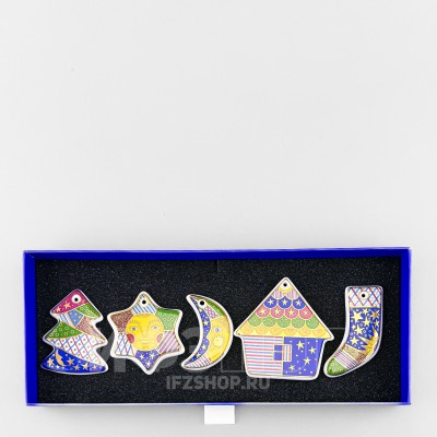 Набор елочных игрушек рис. Колядки 2, 5 предметов