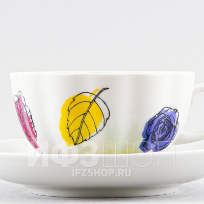 Чашка с блюдцем чайная ф. Тюльпан рис. Галерея роз