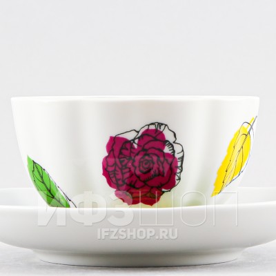 Чашка с блюдцем чайная ф. Тюльпан рис. Галерея роз