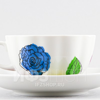 Чашка с блюдцем чайная ф. Тюльпан рис. Галерея роз