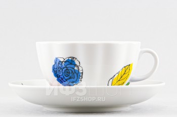 Чашка с блюдцем чайная ф. Тюльпан рис. Галерея роз