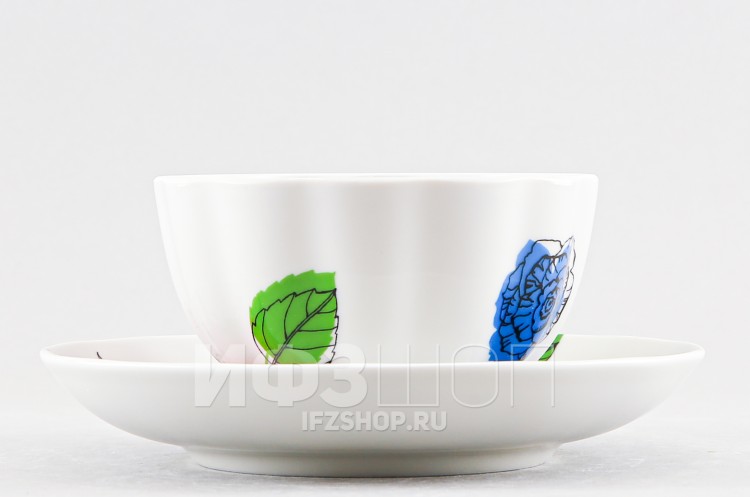 Чашка с блюдцем чайная ф. Тюльпан рис. Галерея роз 