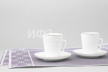 Подарочный набор: две чашки (ф. Майская) + две салфетки (серые)
